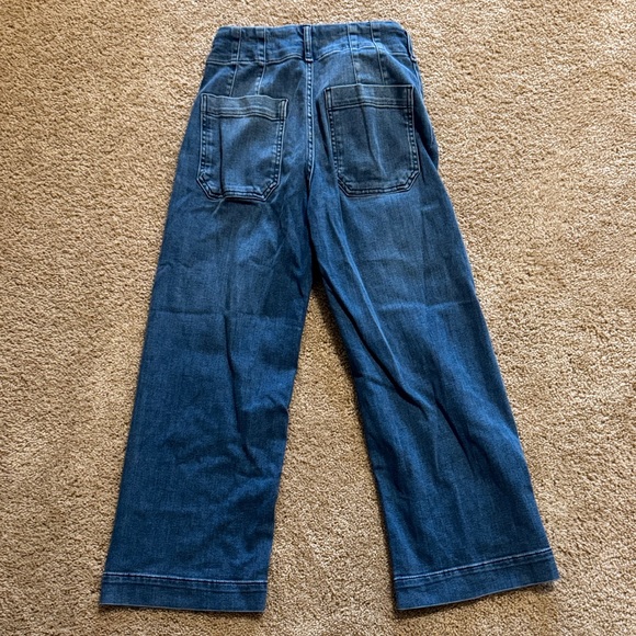 Anthropologie Blue Flare Wide Leg Jeans - Picture 6 of 7
